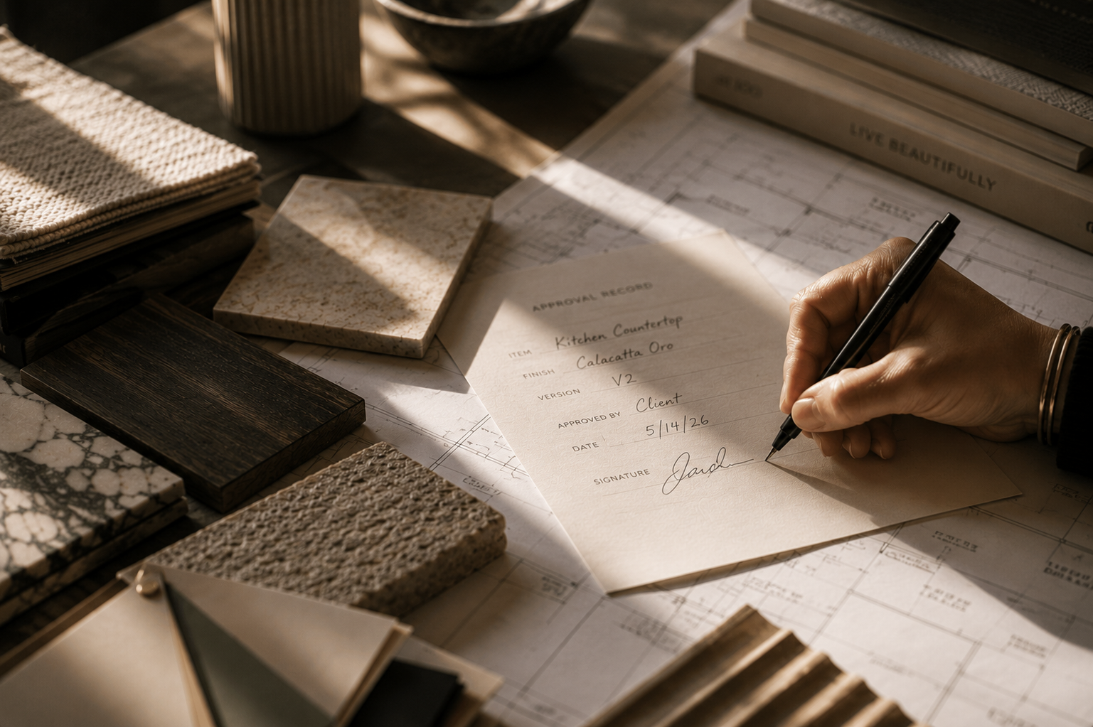 How to Track Client Approvals in Interior Design (and Build the Record That Protects Your Firm)